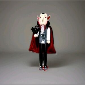 Vampire Figure Toy with Red Cape for Hallowing